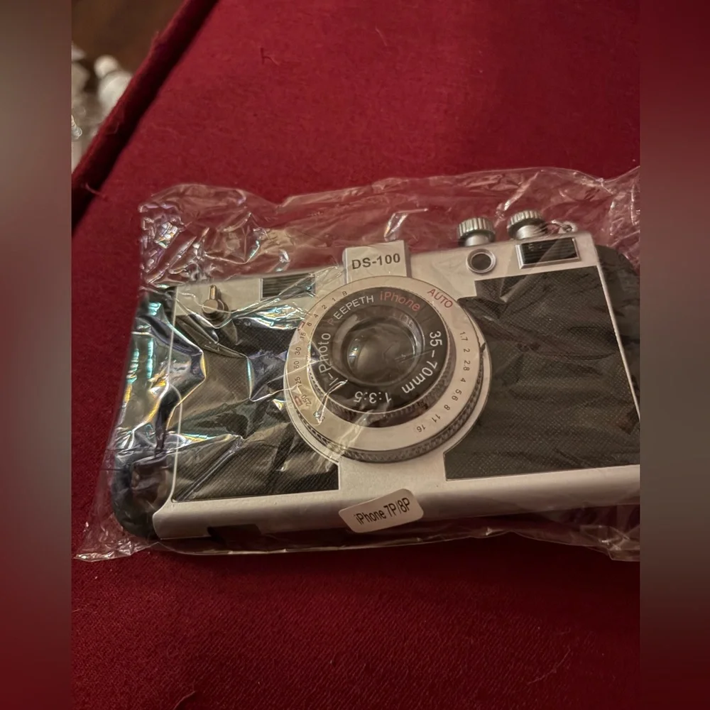 Vintage Style Silver and Black Camera Case Phone Case for iPhone 7plus /8 plus - Picture 2 of 4